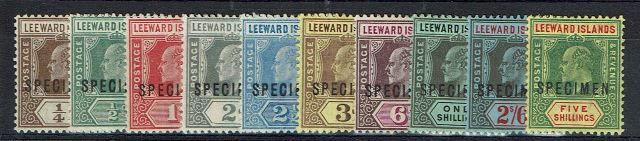 Image of Leeward Islands SG 36S/45S MM British Commonwealth Stamp